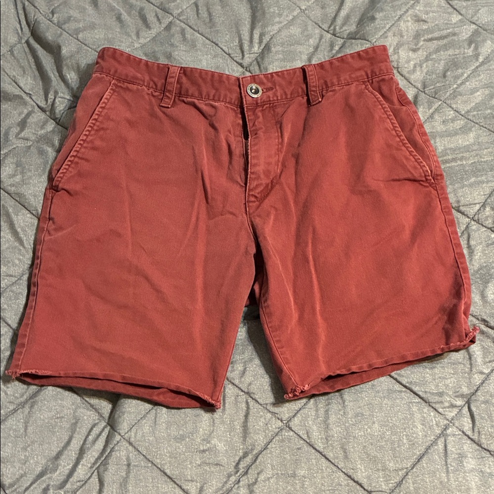 RVCA Men's Oxblood Red Chino Shorts